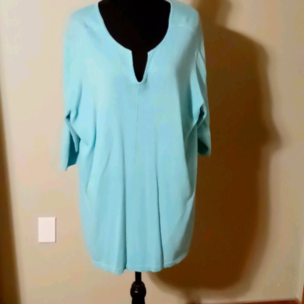 J Jill 3X turquoise knit tunic